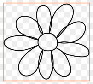 Best Petal Flower Template Clipart Quilting Picture - 9 Petals Flowers Drawing - Png Download