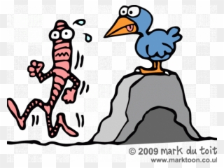 Worms Clipart Bird - Early Bird Gets Worm Gif - Png Download