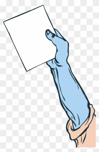 Hand Holding Paper Clipart