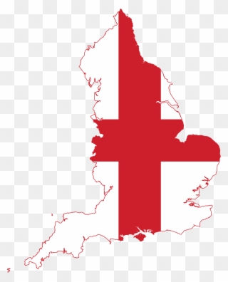 England Flag Map Clipart