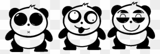 Sticker Trois Petits Bebes Pandas Ambiance Sticker - Sticker Clipart