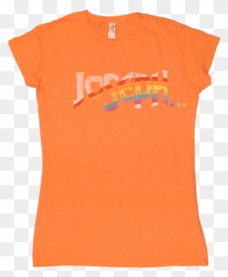 Joseph Ladies Heather Orange Tee - T-shirt Clipart