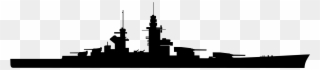 Open - Battleship Outline Clipart