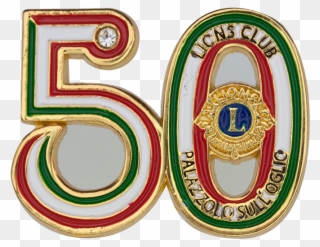 50 Year Cut Out Pin With Stone Lapel Pins, Lions, Anniversary, - Lapel Pin Clipart