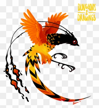 The Phoenix Is A Unique Creature - Dungeons & Drawings Clipart