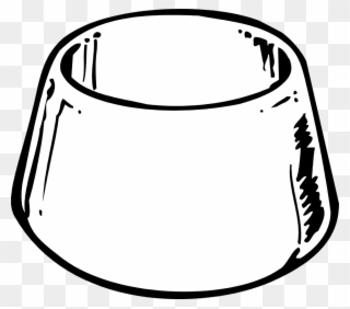 Dog Bowl Black And White Clipart Graphic Royalty Free - Dog Bowl Png Clipart Bw Transparent Png