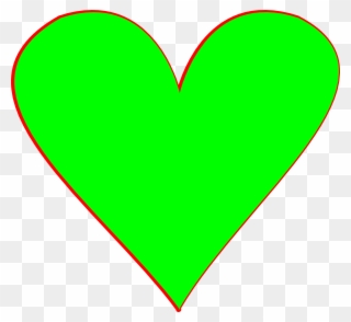 Heart Shape Color Green Clipart