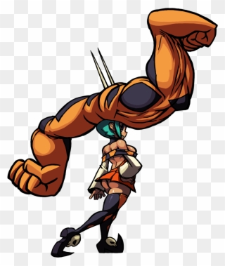 Vice-versa Thrusts His Arm Out In A Pronated Muscle - Skullgirls Cerebella Rock Clipart