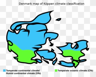 Denmark Map Of Köppen Climate Classification - Climate Of Denmark Clipart