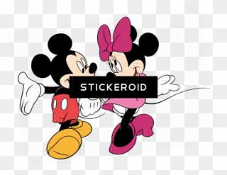 Mickey And Minnie Lovers - Cartoon Clipart