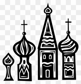Vector Illustration Of Russian Eastern Orthodox Christian - Russian Buildings Clipart
