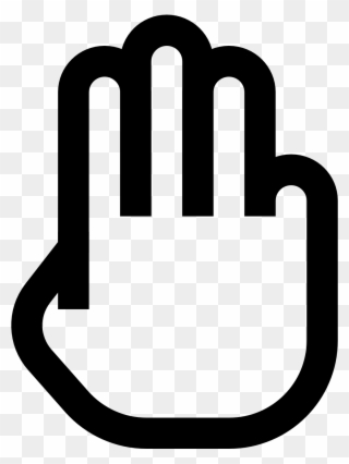 It's An Icon Of A Hand Holding Three Fingers Up - Middle Finger Cursor Icon Clipart