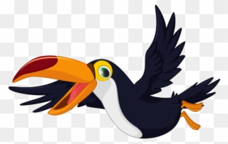 Cartoon Birds, Shoebill, Cute Clipart, Animal Design, - Cartoon Toucan Flying - Png Download