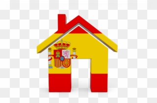 Illustration Of Flag Of Spain - Spain Flag House Clipart