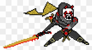 Oni Genji Pixel - Oni Ninja Pixel Clipart