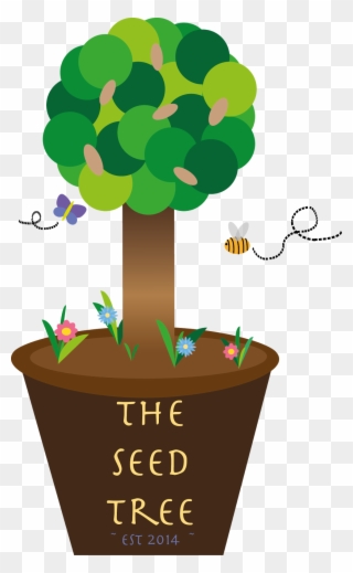 Seeds Vector Tree Logo - Illustration Clipart