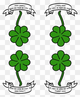 7 Leaf Clover - May Fortune Be Ever Throw Blanket Clipart