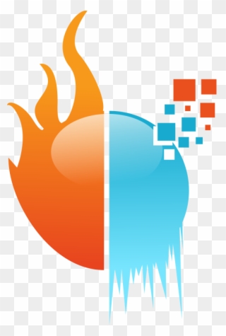 Fire Frost Tech Logo Icon - Graphic Design Clipart