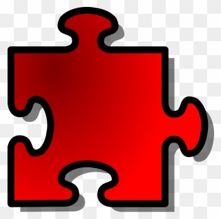 Free Vector Jigsaw Red 10 Clip Art - Puzzle Pieces Clip Art - Png Download