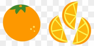 Vector Orange Citrus - Orange Slice Vector Png Clipart