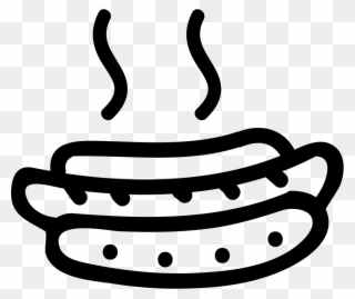 Hot Dog Hand Drawn Food Svg Png - Hand Drawn Food Transparent Clipart