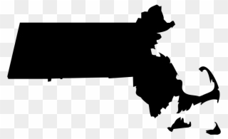 Massachusetts State Outline In Black - Massachusetts State Silhouette Clipart
