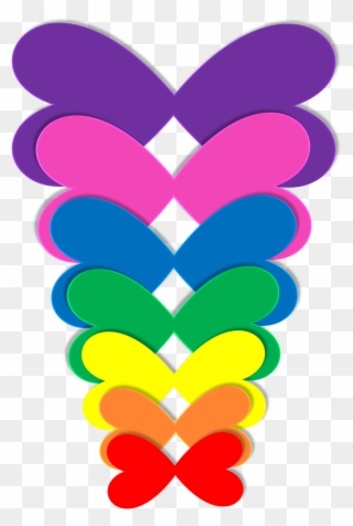 Rainbow Flower Cliparts 19, Buy Clip Art - Arco Iris De Coração - Png Download