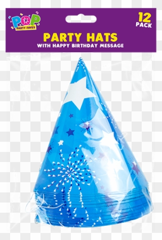 Hats - Decorated Blue - Birthday Clipart