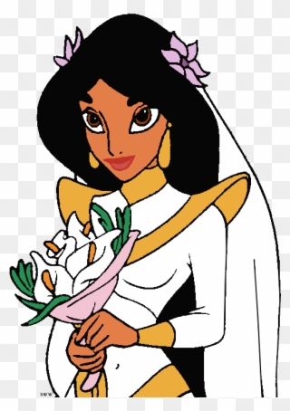Jasmine Clipart Castle - Princess Jasmine With Flowers - Png Download
