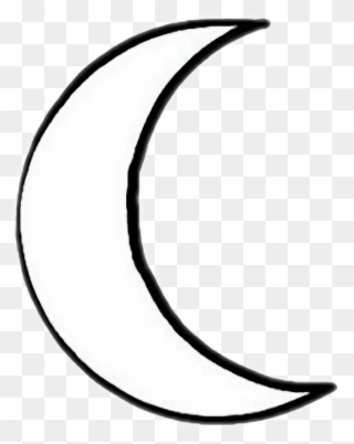 Report Abuse - Crescent Moon Outline Tattoo Clipart