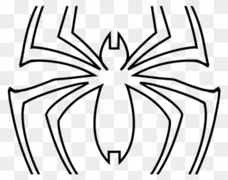 Drawn Spider Man Sign - Spiderman Logo Coloring Pages Clipart