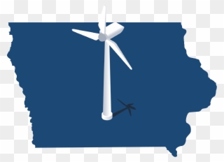 Iowa Is A National And World Leader In Wind Power Generation - Kunstdruck: Lantern Press' Iowa - Home State- Gray Clipart