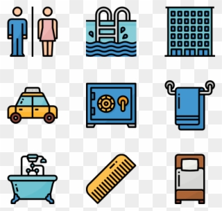 Hotel - Furniture Icons Top Png Clipart