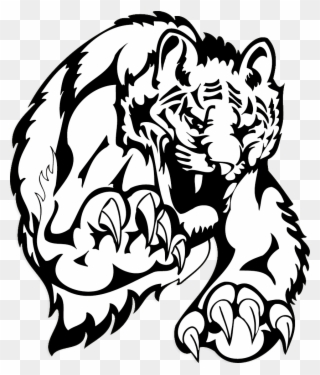 Leopard Painted Lion Pictures - Tigre Preto Png Clipart