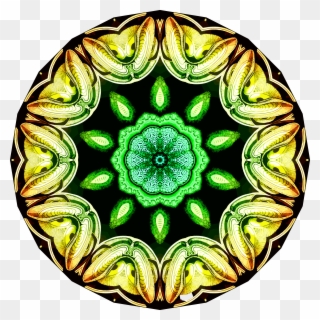 Symmetry Green Kaleidoscope - Clip Art - Png Download