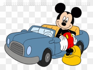 Mickey Mouse Clipart Car - Mickey In A Car - Png Download