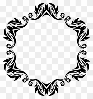 Black And White Picture Frames Drawing Line Art - Square Frame Cliparts Black & White - Png Download