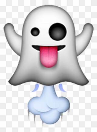 @officialstars 🍀👑↗ Emoji Ghost Tounge White Red Black - Ghost Emoji Clipart