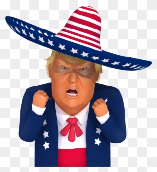 #trumpstickers Angry Mexican Trump 3d Caricature 3d - Caricature Clipart