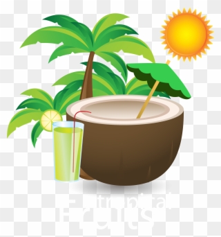 Banner Freeuse Library Download Drink Material Transprent - Benefit Of Coconut Water For Baby Vector Clipart