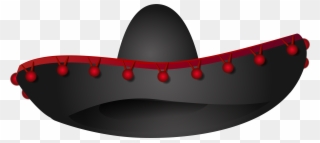 Spanish Hat Png Clip Art Image - Black And Red Sombrero Transparent Png