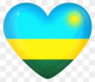 Rwanda Large Heart Flag - Mauritius Flag Clipart