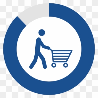 Inclusive Design - Shopping Cart Clipart With Person - Png Download
