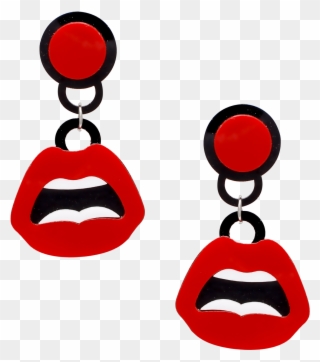 Lips Pop - Earrings Clipart