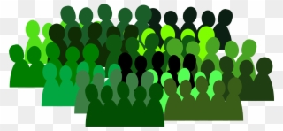People Group Crowd Team Isolated Connection Green Drawing - People Green Png Clipart