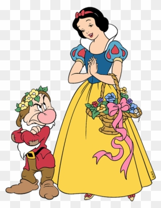 Snow White And Grumpy Drawing Clipart