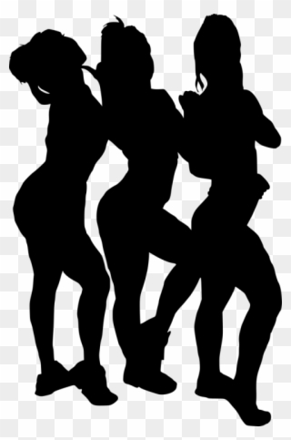 Free Png Girl Group Hoto Posing Silhouette Png Images - Silhouette Girls Png Clipart