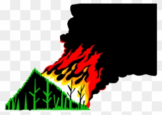 Vector Illustration Of Environmental Disaster Raging - Forest Fire Vector Png Clipart