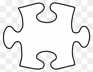 Pice Clipart Autism Puzzle - White Jigsaw Puzzle Piece - Png Download