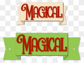 Magical Layered Banners Pair - Woodworking Clipart